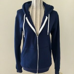 Unisex Dark Blue Zip Jacket